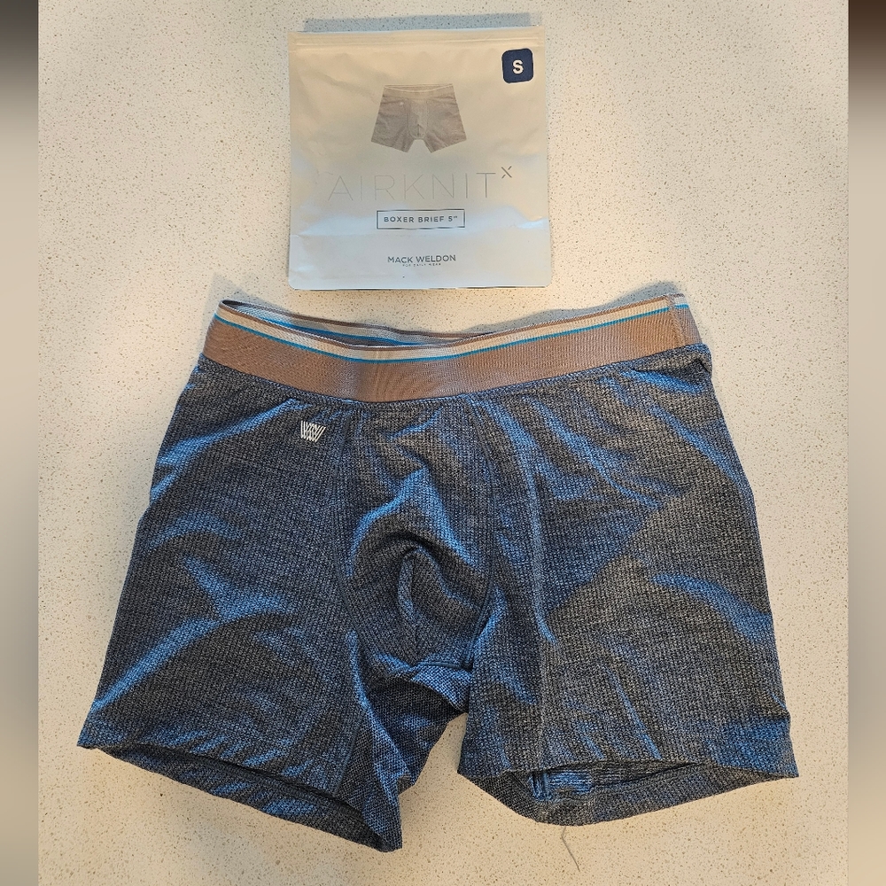 Mack Weldon AIRKNITXBoxer Briefs, Indigo Heather, Small